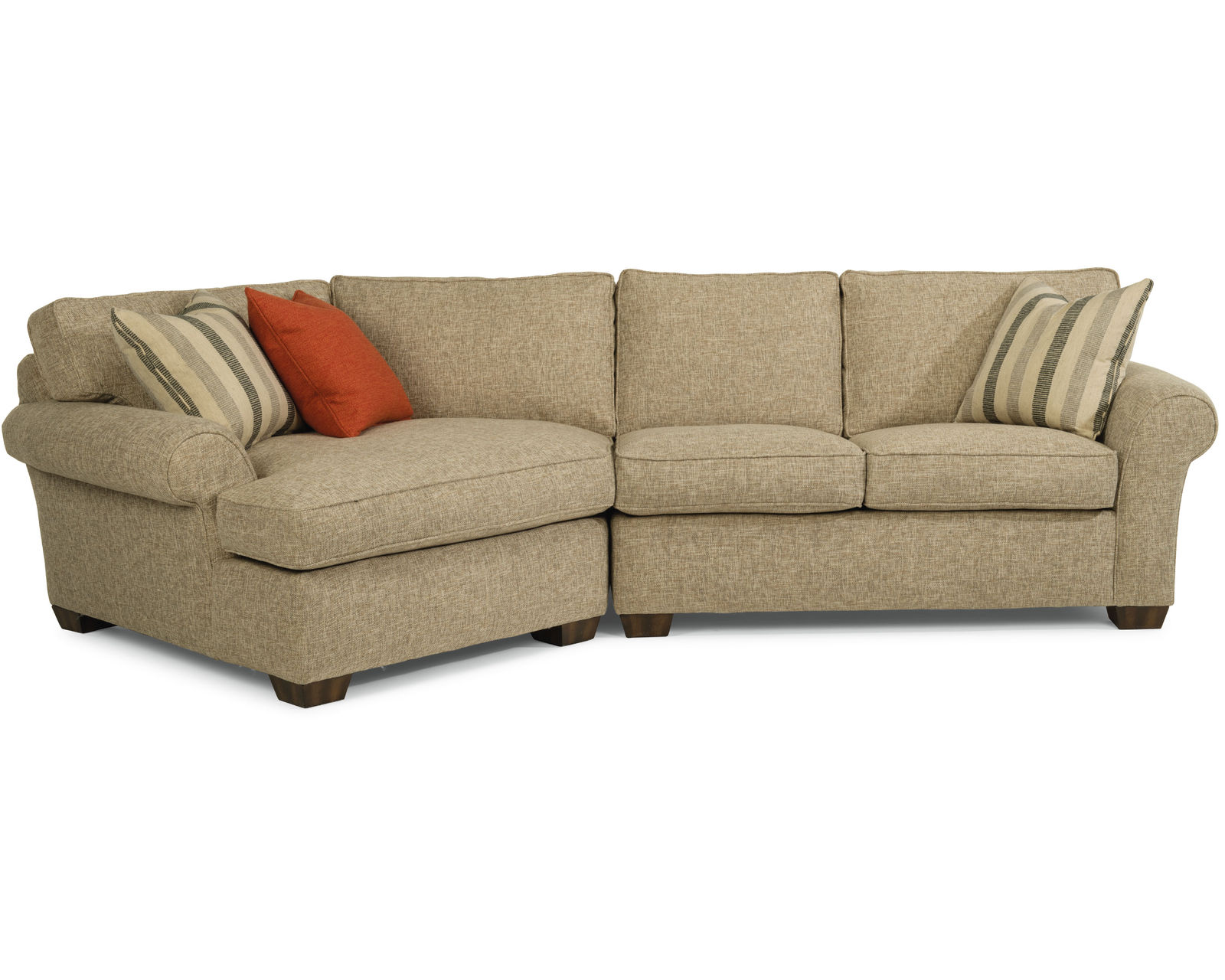 Vail 7305 Sectional (100+ fabrics) - Sectional Layout J:  Only the highest quality fabrics go on Flexsteel Furniture