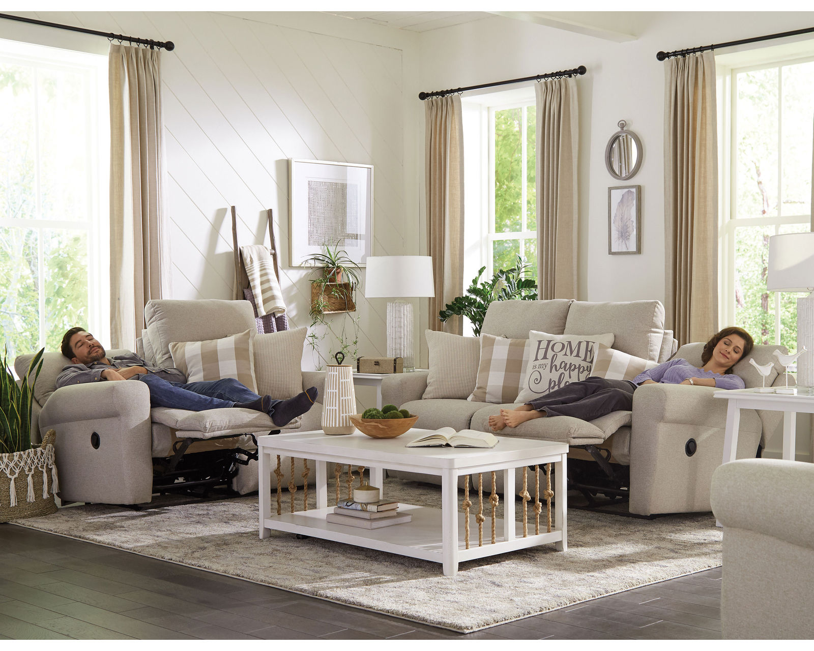 Westport Dual Reclining Lay Flat Sofa (85") 2 colors - In stock - Features a Lay Flay (like a bed) Reclining Mechanism