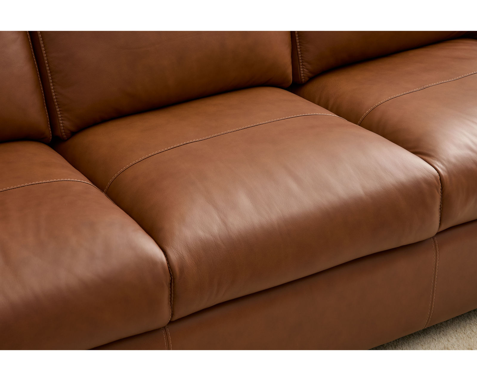 Henry 90" Leather Stationary Sofa (in stock)