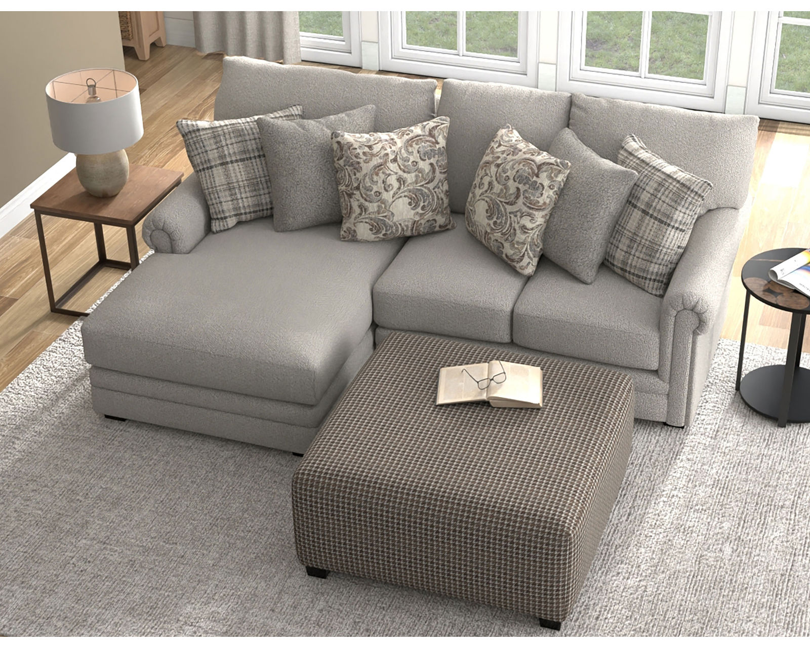 Livingston 3345 Modular Sectional (includes pillows) - Layout B: Two Piece Sectional 66" x 94" (ottoman available)