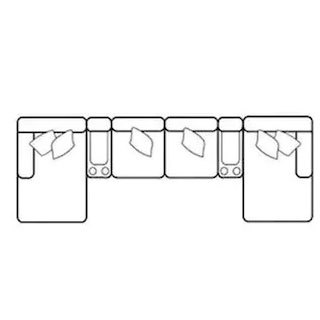 Layout E: Six Piece Sectional