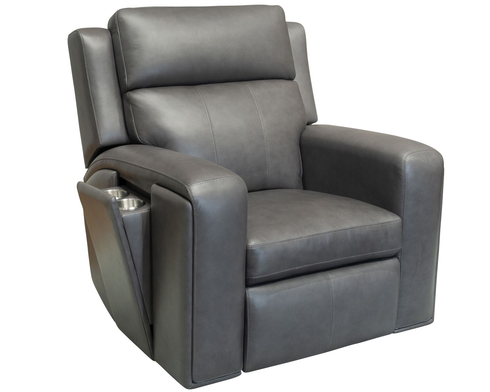Wyatt 1596 Triple Power Reclining Sofa 705-72  (85") 2 colors  - In stock - Hidden pop-out cupholders on the sides