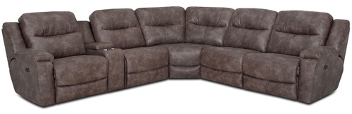 Layout B: Emerson Six Piece Sectional 140" x 128" (3 recliners)