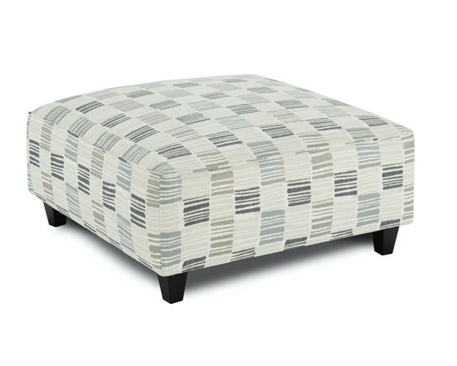 Entice Paver Three Piece Sectional (Includes pillows) 111" x 111" - Microchip Denim 38" Square Cocktail Ottoman