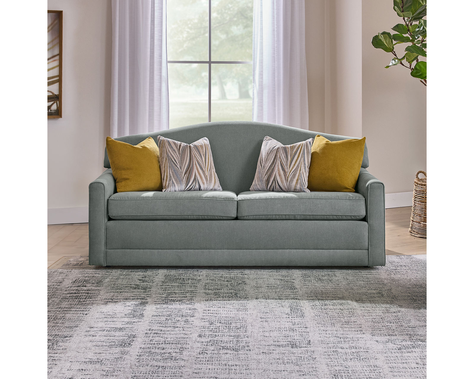 Aggie 78" Sofa (+90 fabrics) - Aggie Two Cushion Sofa