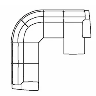 Layout F:  Five Piece Chaise Sectional 118" x 118" (2 recliners)