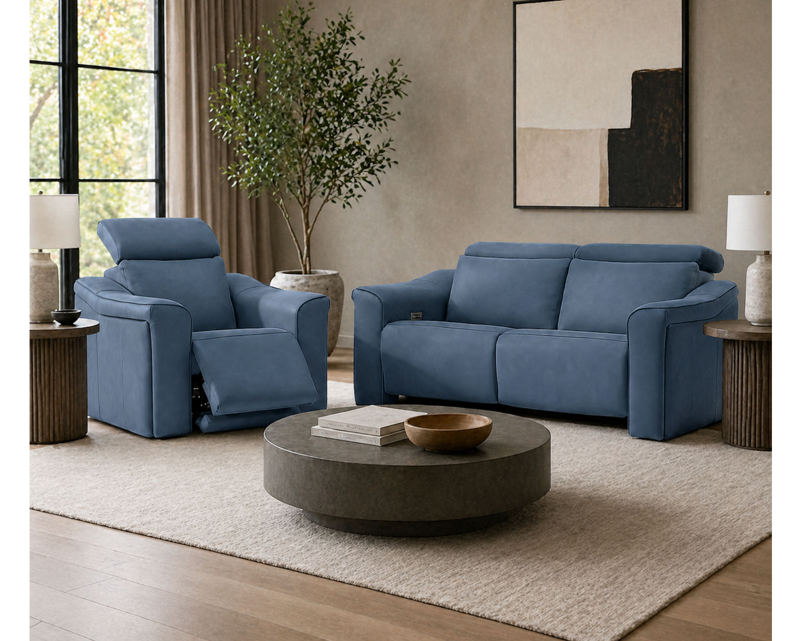 Bennett Dual Power Reclining Sofa — Available in Standard & Wide Cushions, 140+ Leather Options, and 84", 88", or 116" Widths - Comfort You Can Feel. Quality You Can Trust.