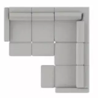 Layout E: Five Piece Reclining Sectional (3 Recliners) 122" x 122"