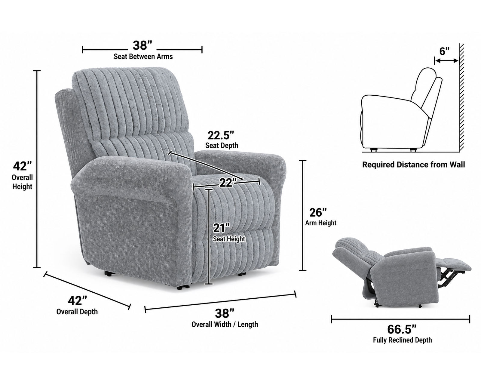 Foxy Rocker Recliner or Power Zero Gravity Recliner Fashion-Forward Comfort with Luxurious Faux Fur (two colors) - Sit Back. Stretch Out. Stay Awhile.