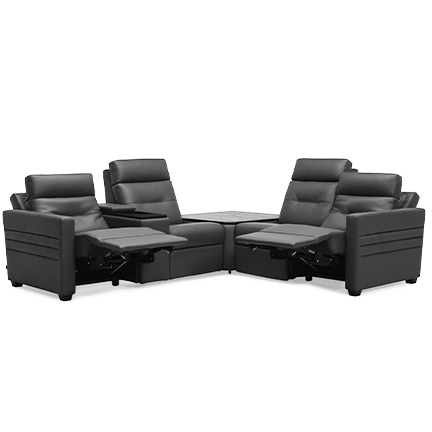 Layout H: Three Piece Sectional (2 recliners). 103" x 93"