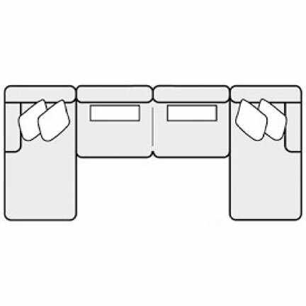 Layout E: Three Piece Sectional 66" x 126" x 66"