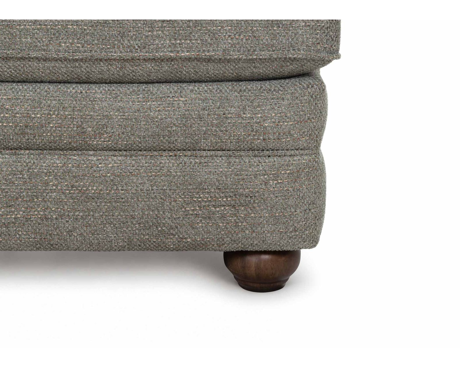 Hollis 100" Extra-Wide Sofa (Timeless Style. Generously Sized Comfort) - Solid Wood Bun Feet