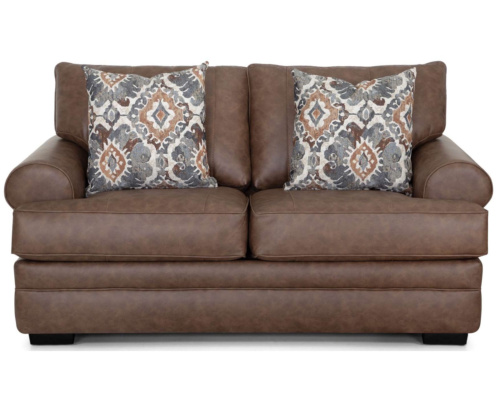 Langston 97" Sofa (Rich Leather-Like Style. Relaxed Comfort) - Langston 71" Loveseat