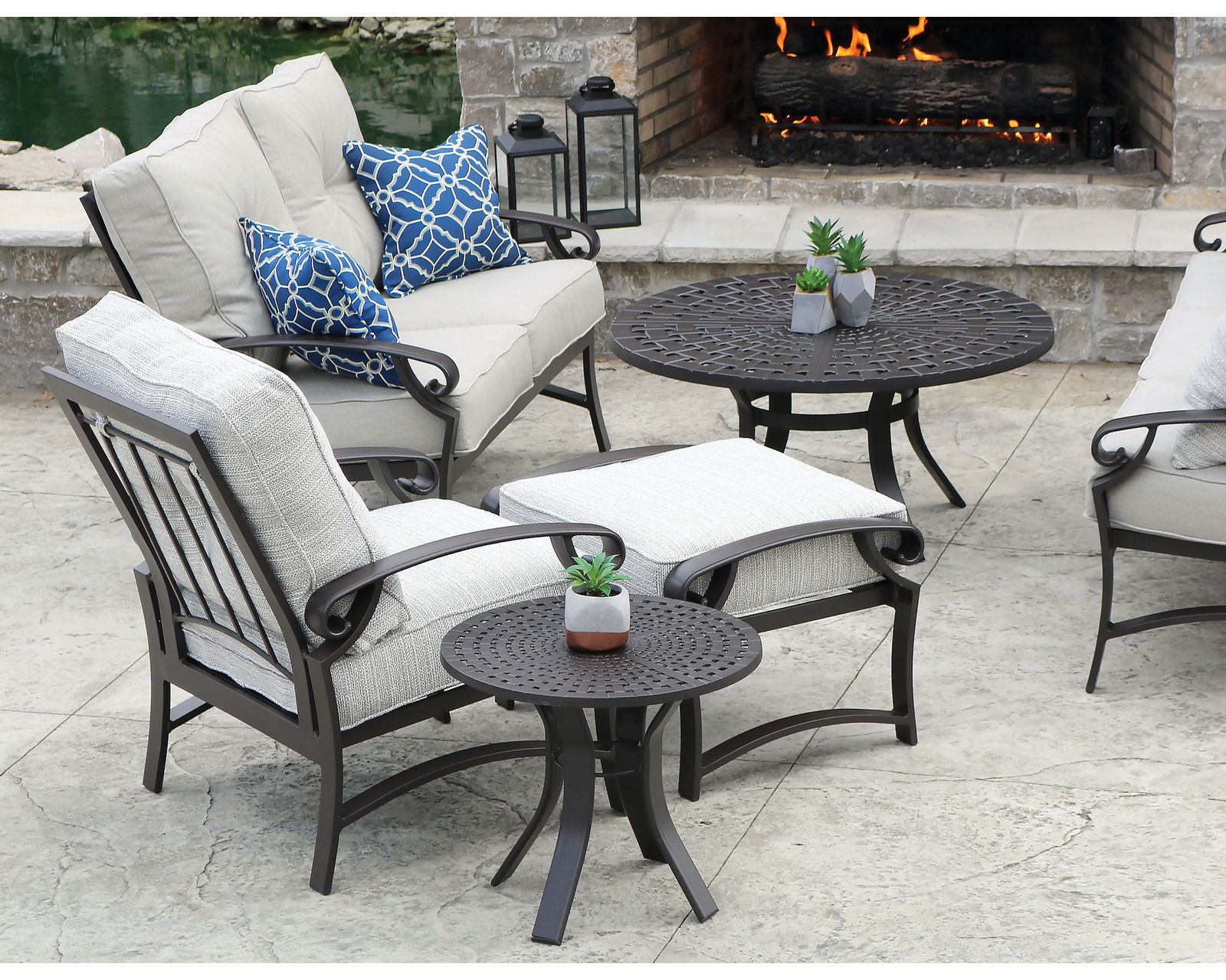 Monterey Cushion Lounge Chair (110 fabrics - 8 metal finishes) - Monterey Cushion Lounge Chair (Made to order fabrics and finishes)