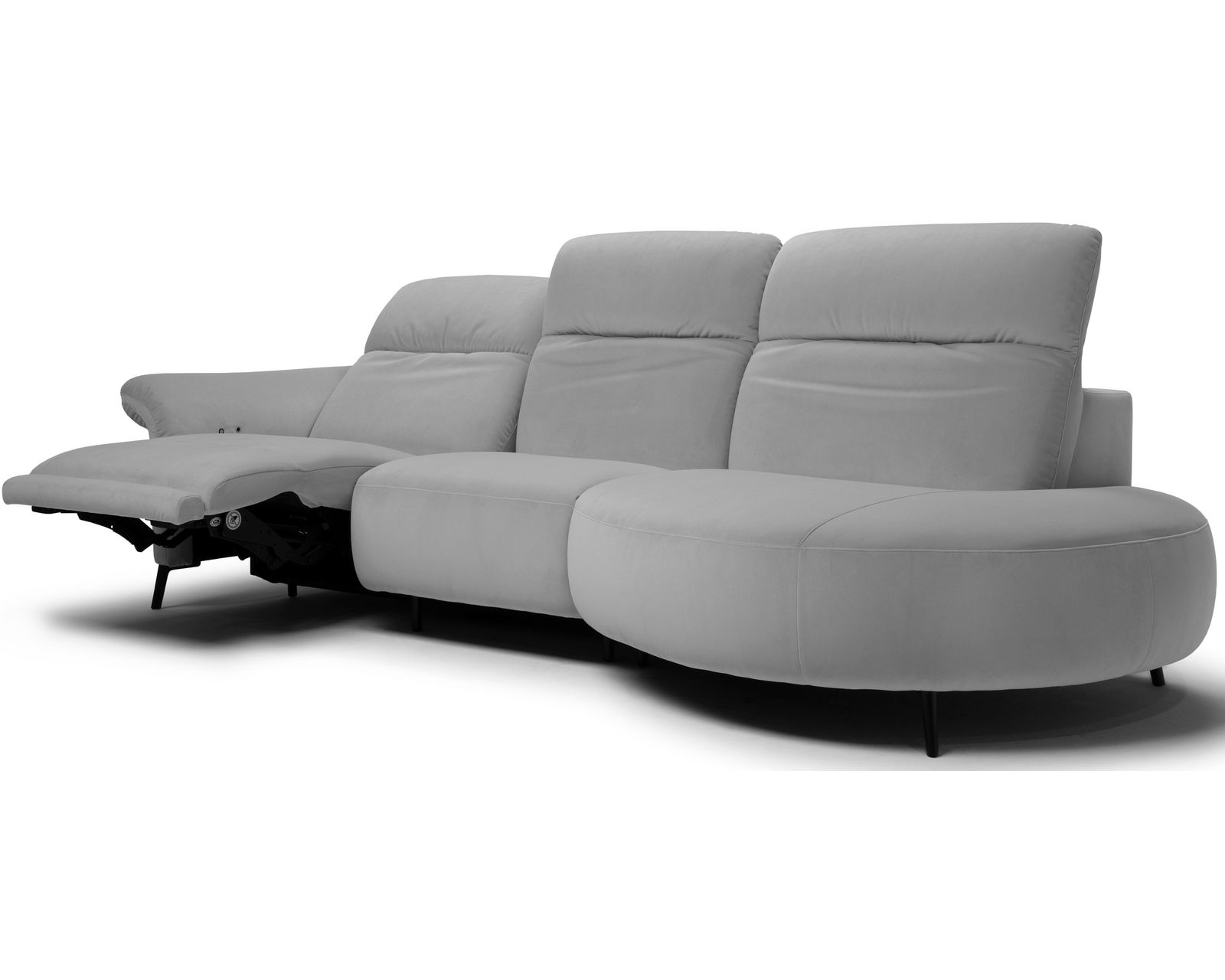 Venezia C300 Power Reclining Sectional (+50 leathers) - Layout E: Three Piece Sectional 62" x 113" (1 recliner)