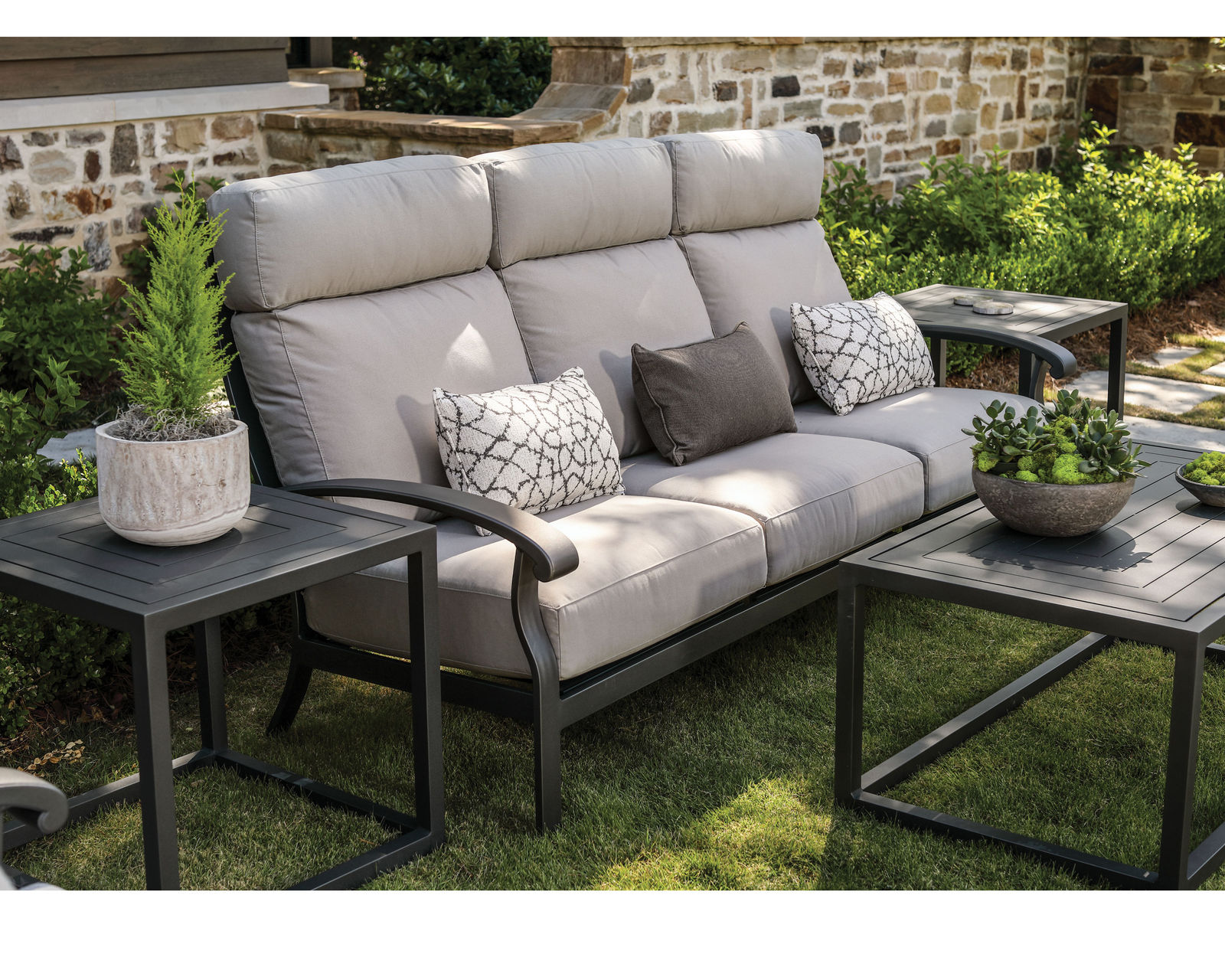 Smith Lake Outdoor Sofa (24 fabrics - 8 metal finishes)