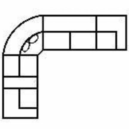 Layout E: Six Piece Reclining Sectional 120" x 143" (2 recliners)