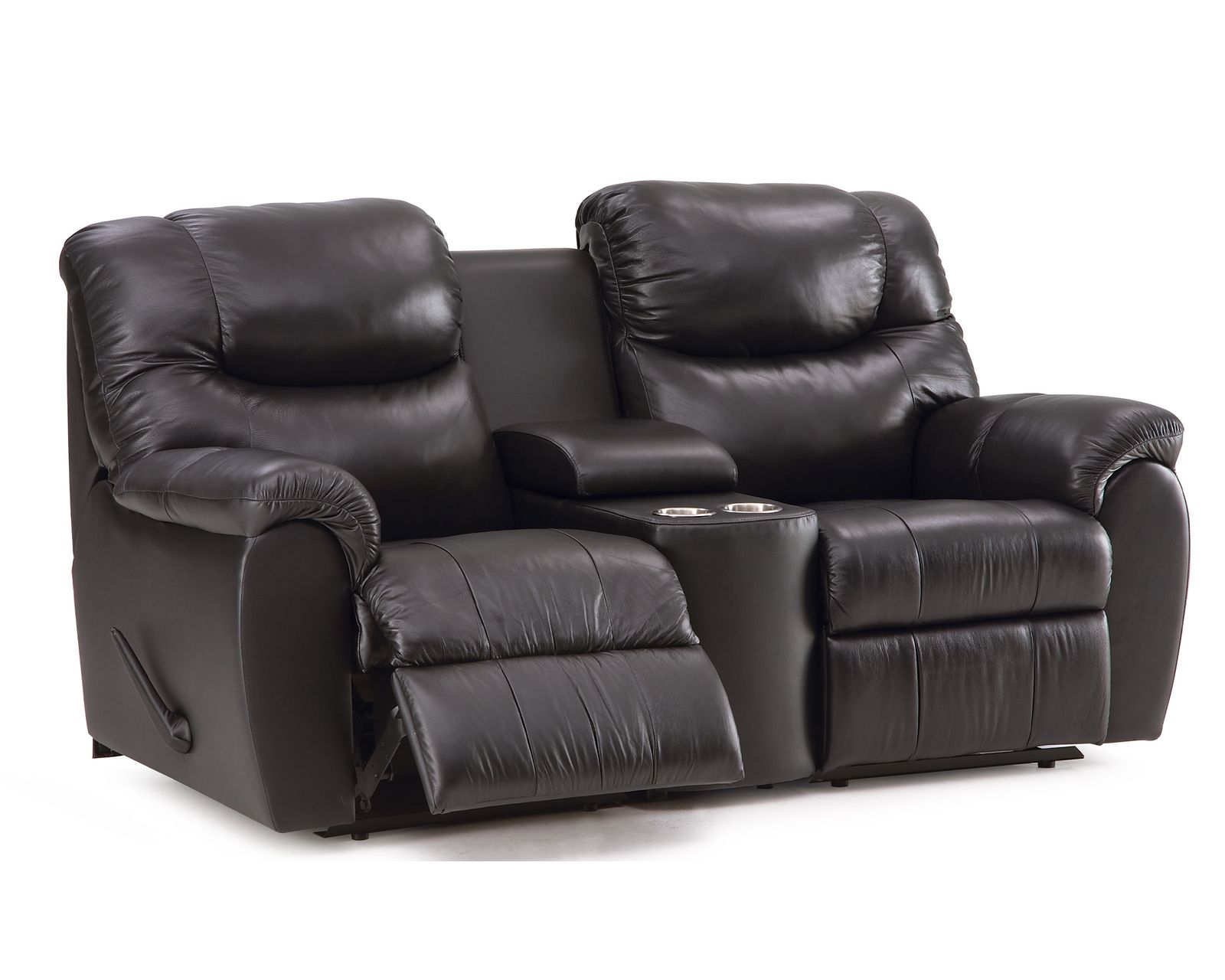 Regent 41094 Reclining Sofa (84") +100 leathers - Regent 75" Reclining Loveseat with Center Console