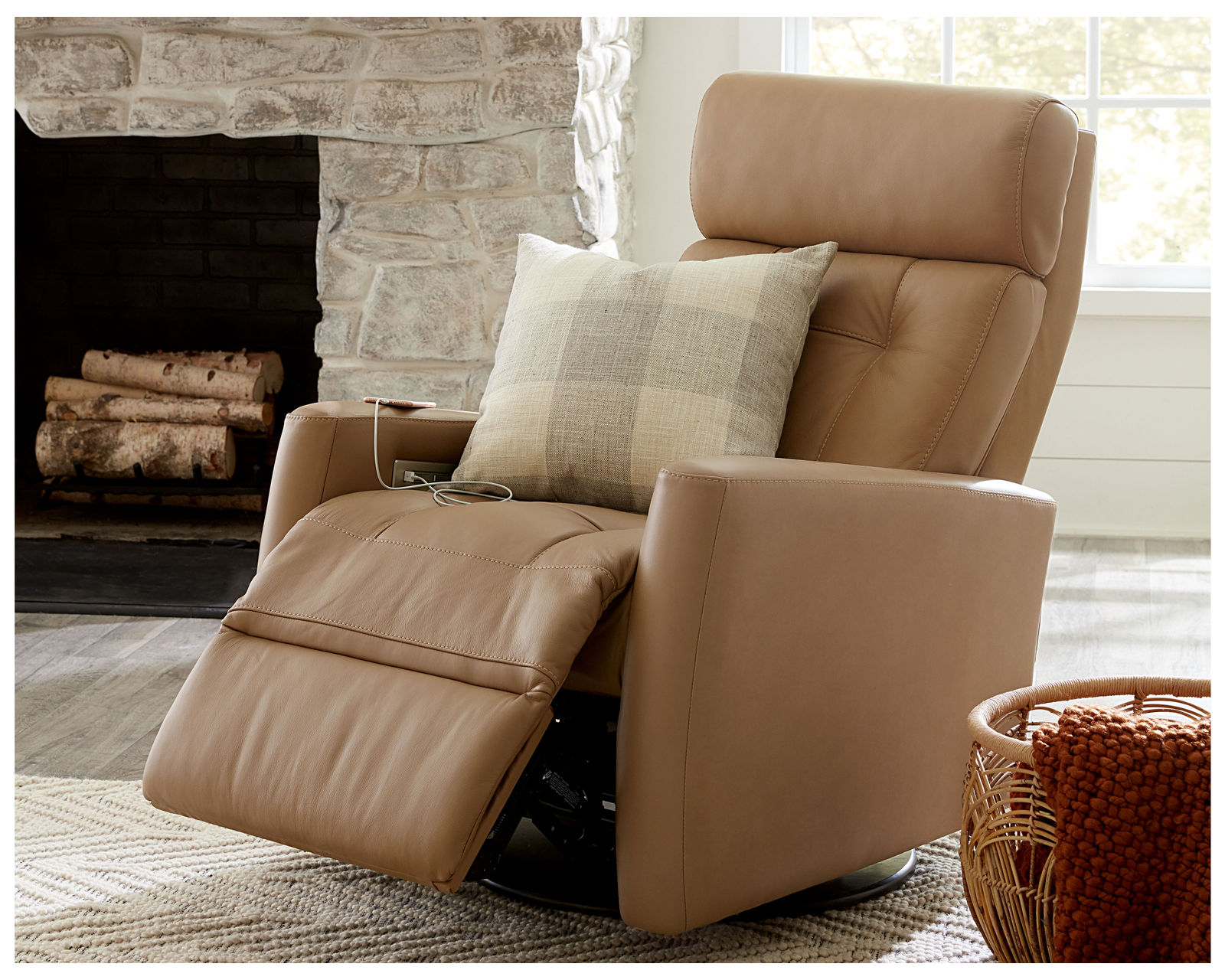 West Coast II 42204 Swivel Glider Power Headrest Power Recliner (+100 leathers) - Your personalized seating experience is controlled with a touch of a button