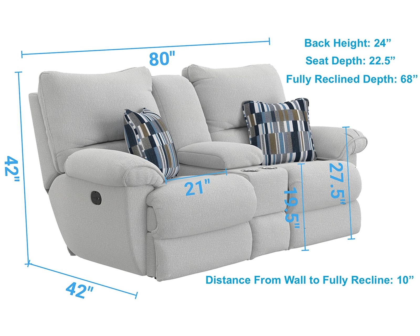 Lenny 90" Power Lay Flat Reclining Sofa (2 colors)