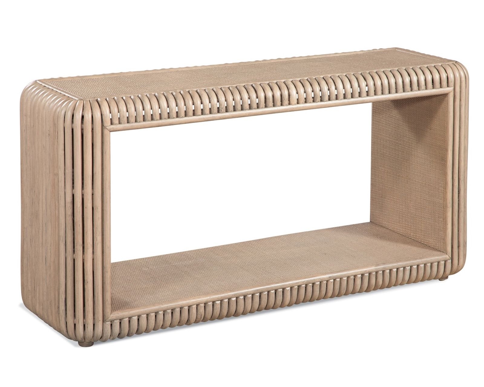 Tulum 66" Armless Loveseat (+28 finishes +69 fabrics) - Tulum Rattan Console Table