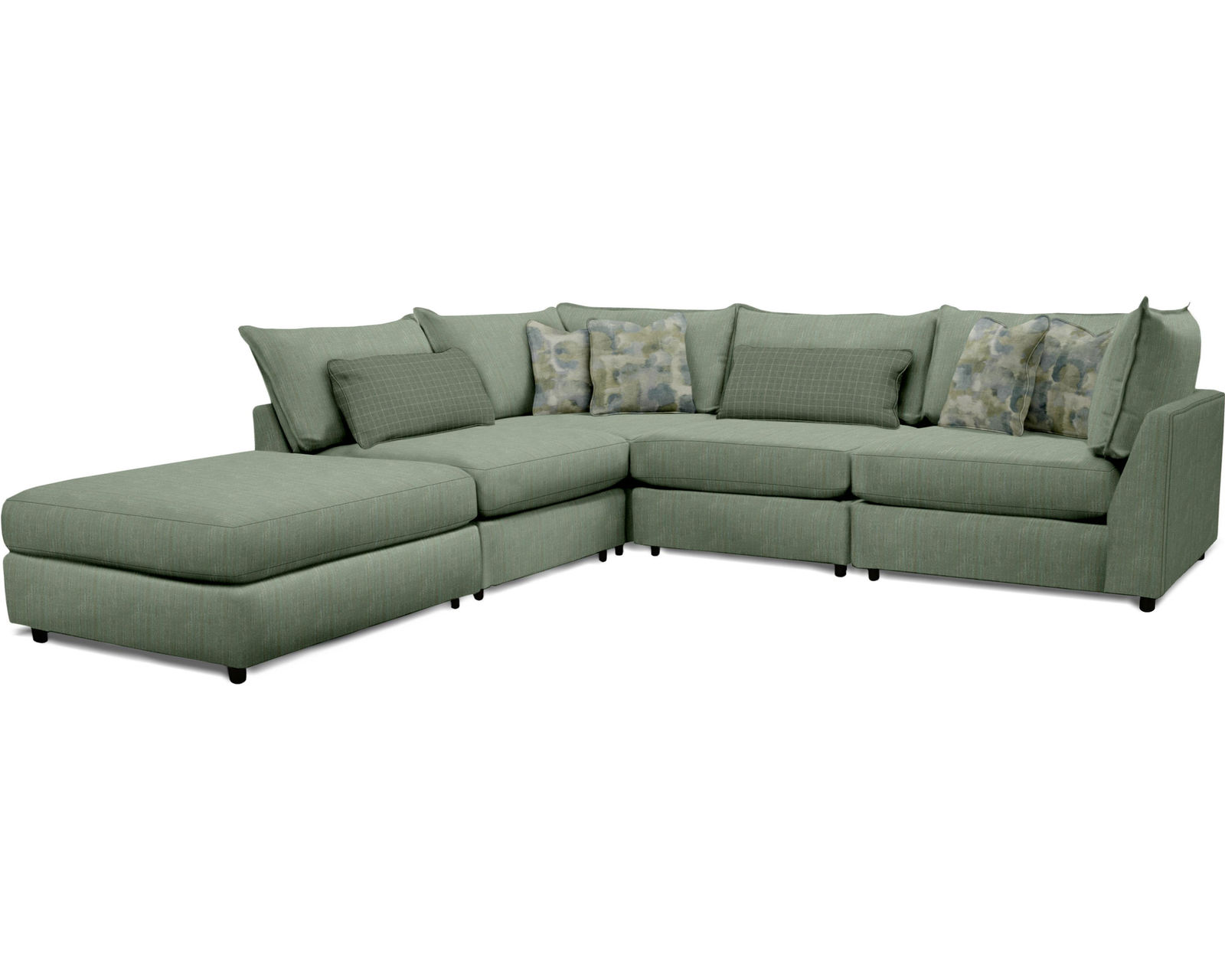 Tyler 1Q00 Modular Sectional  (+101 Standard and Performance Fabrics) - Layout N: Five Piece Sectional 125" x 125"