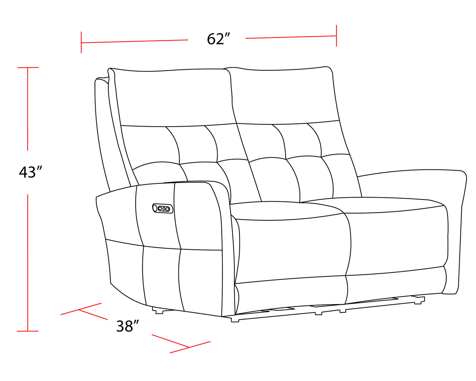 Gershwin 88" Cordless Zero Gravity Power Headrest Power Reclining Sofa (Butterscotch leather) In stock - Fast shipping - Reclining Loveseat Measurement