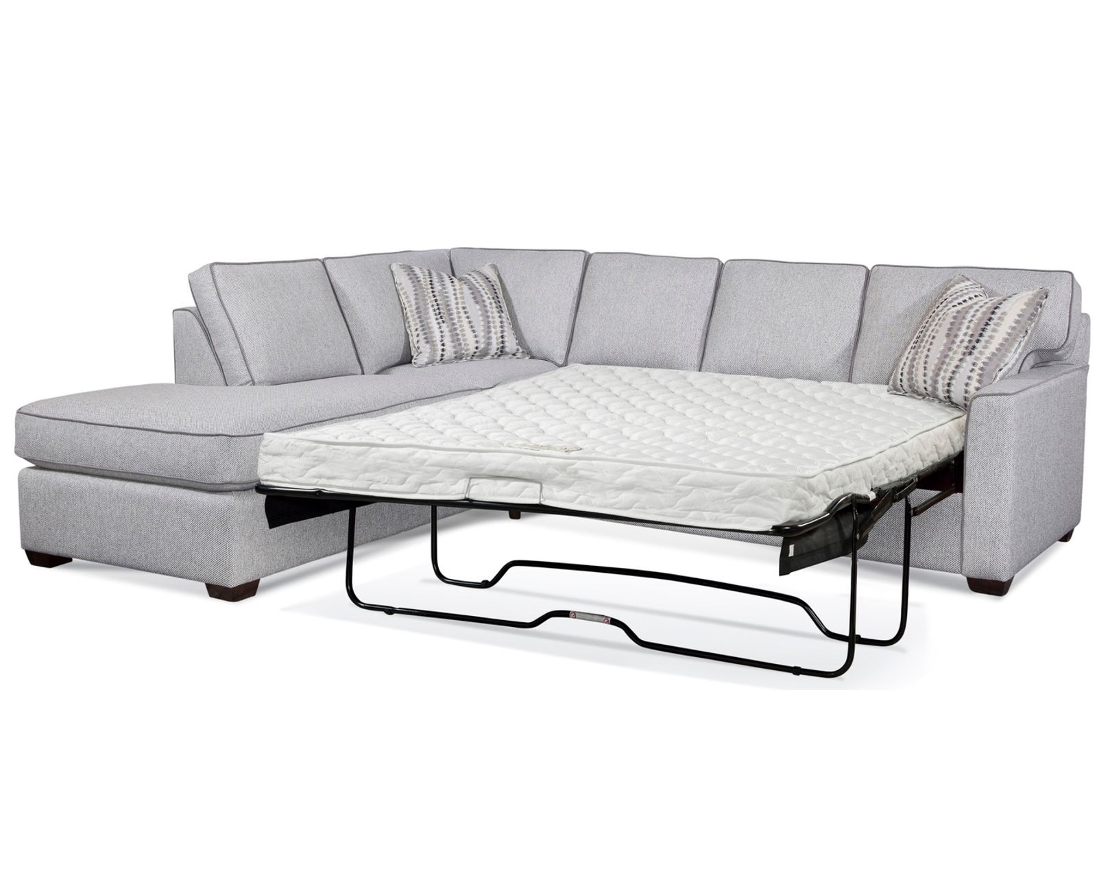 Easton Queen Sleeper Sectional (Bumper) +69 fabrics - Layout A: Two Piece Sectional 94" x 115"