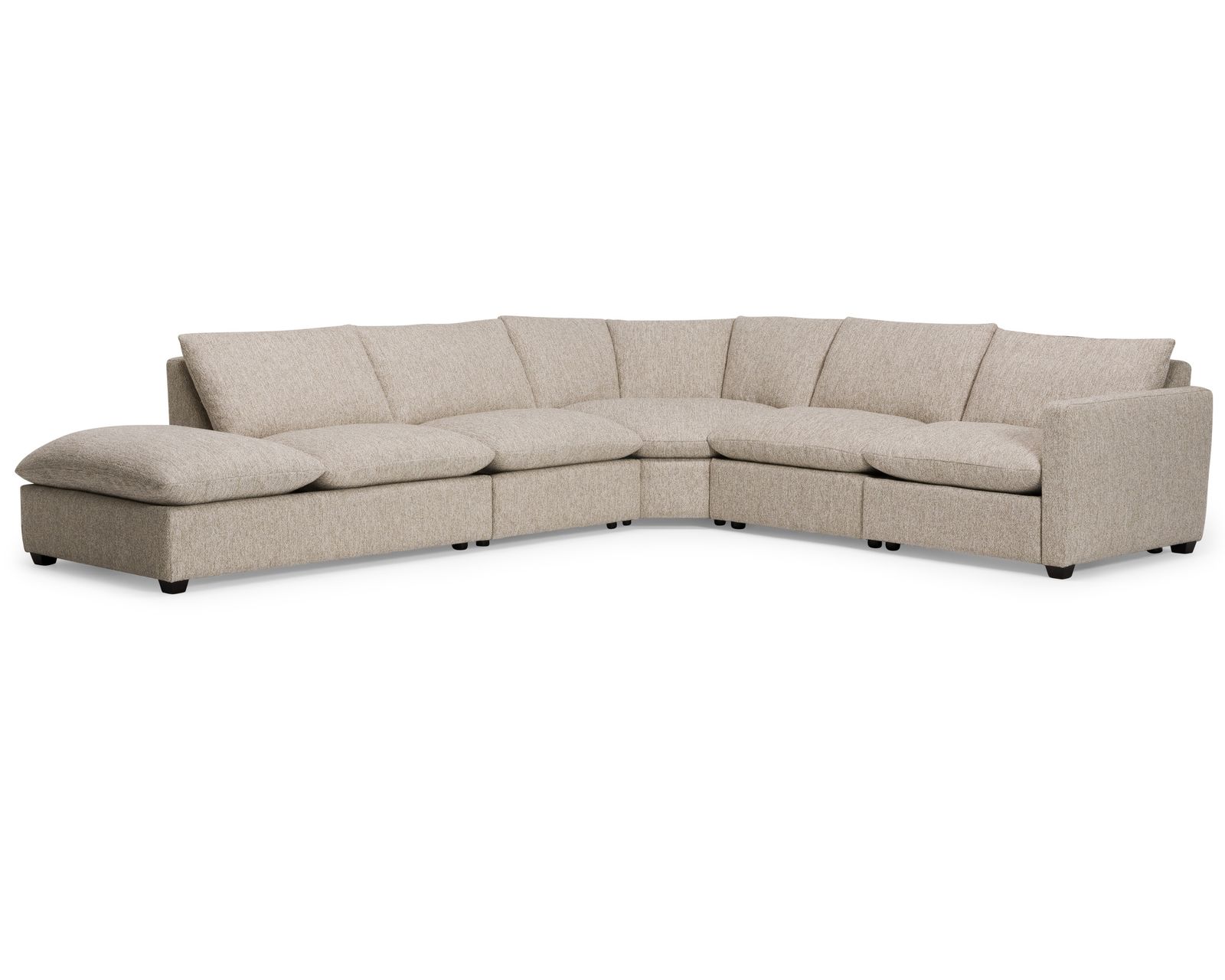 Laguna 77752 Stationary Sectional (+60 fabrics) - Layout O: Five Piece Sectional. 137" x 116"