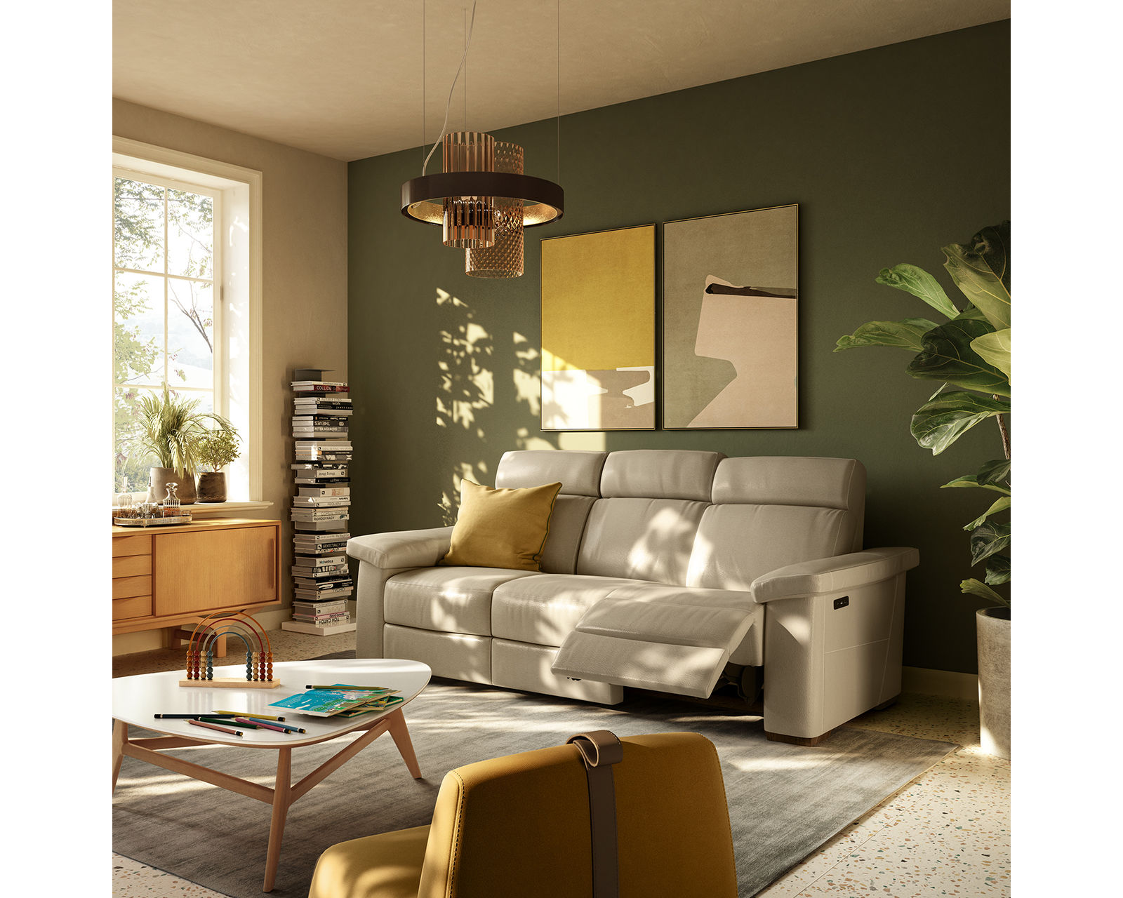 Estremo C126 Power Headrest Power Reclining Sofa 77" or 88" (+40 fabrics)