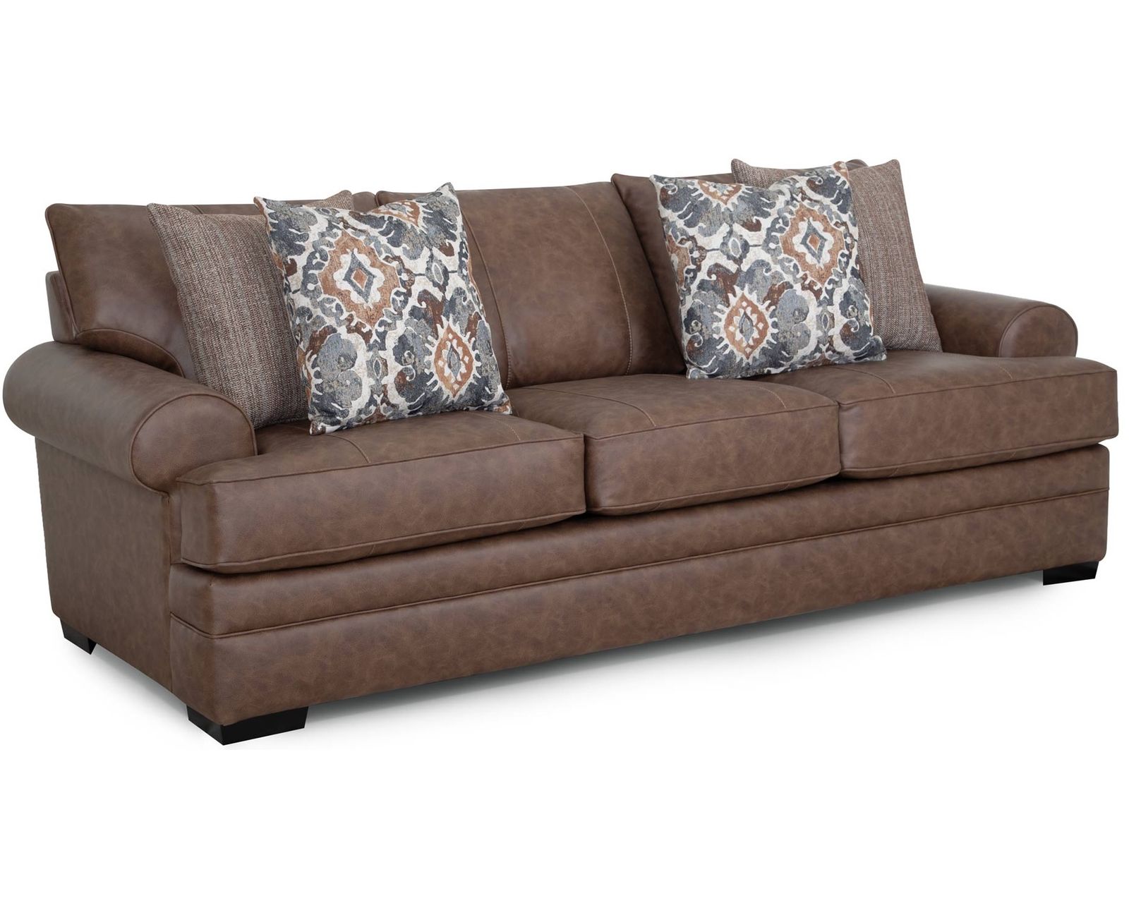Langston 97" Sofa (Rich Leather-Like Style. Relaxed Comfort) - Professionally Designed. Beautifully Coordinated. Affordably Yours.