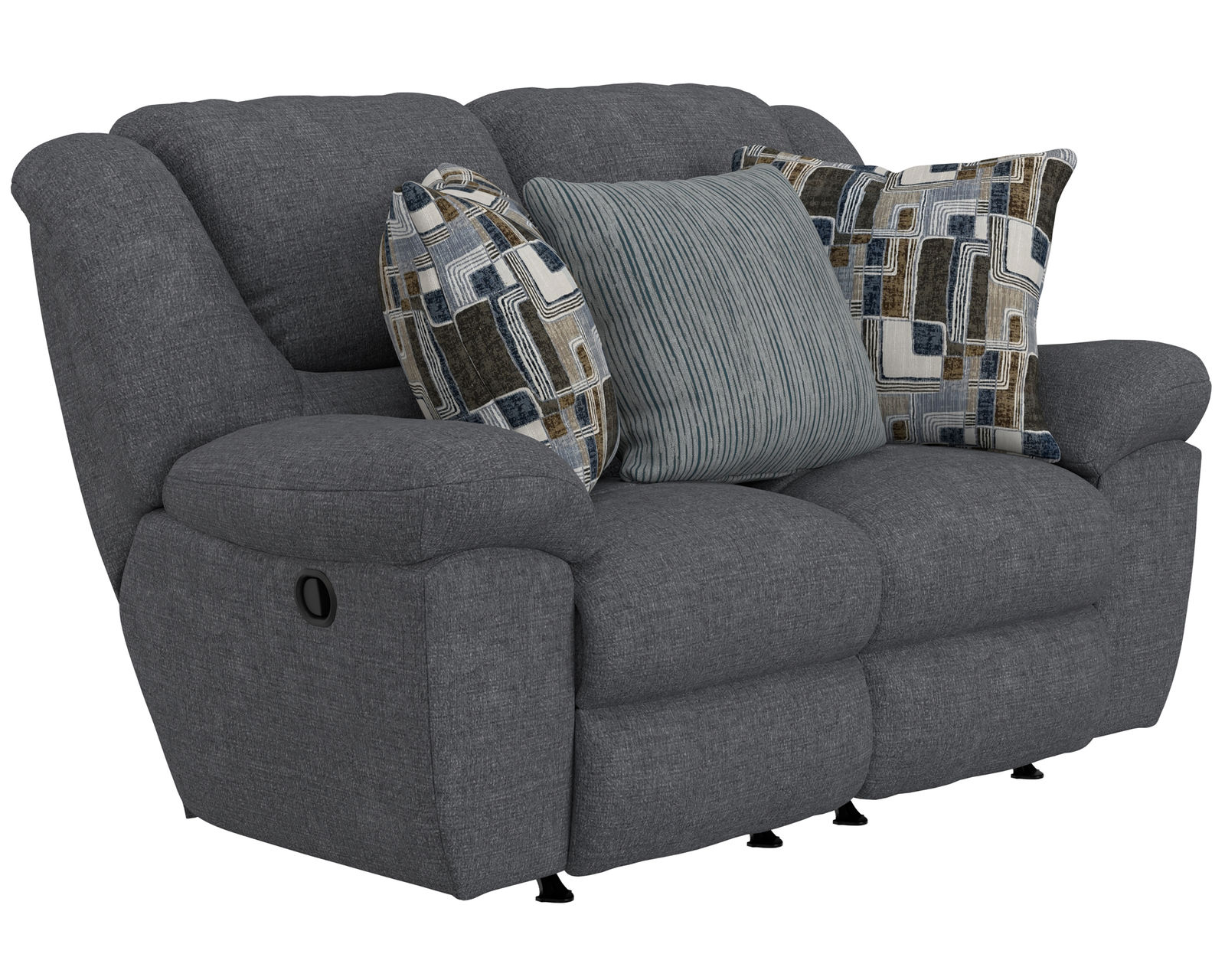 Trifecta 165 Triple Reclining Sofa with Drop Down Table (+2 colors) 90" - Includes all decorative pillows 