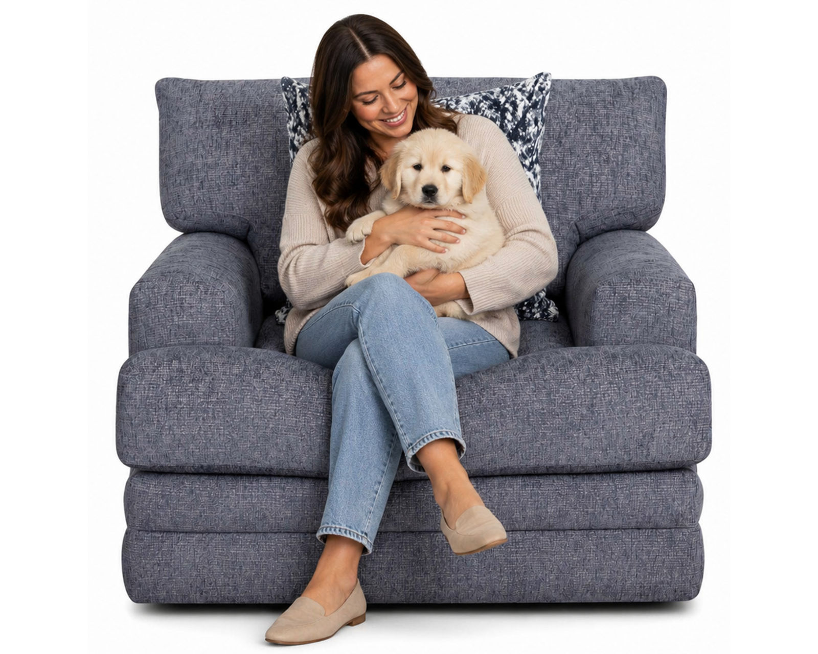 Sapphire 99" Sofa with Reversible Chaise (Relax Your Way. Reversible Chaise Comfort with a Fresh Designer Look) - Everything You Need for a Beautifully Designed Room.