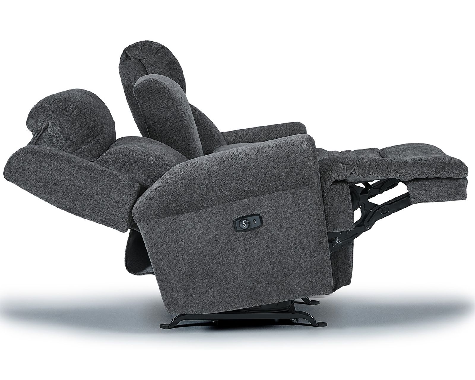 Brielle 74" Double Reclining Console Loveseat (+100 fabrics) - Brielle Double Reclining Console Loveseat