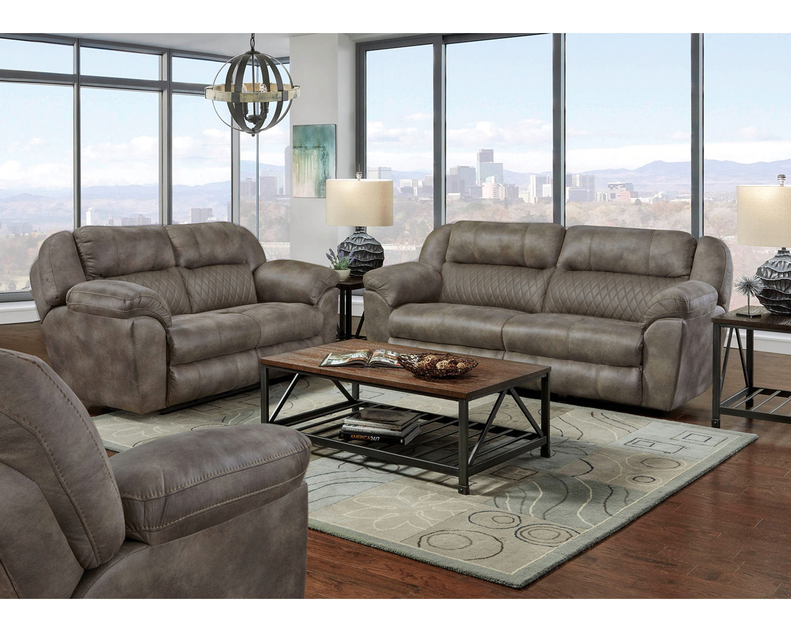 Flynn 90" Power Lay Flat Reclining Sofa with Power Headrests, Power Lumbar, Dual Heat & Massage - Flynn 90" Power Headrest – Power Lumbar – Power Reclining Sofa with Dual Heat and Massage