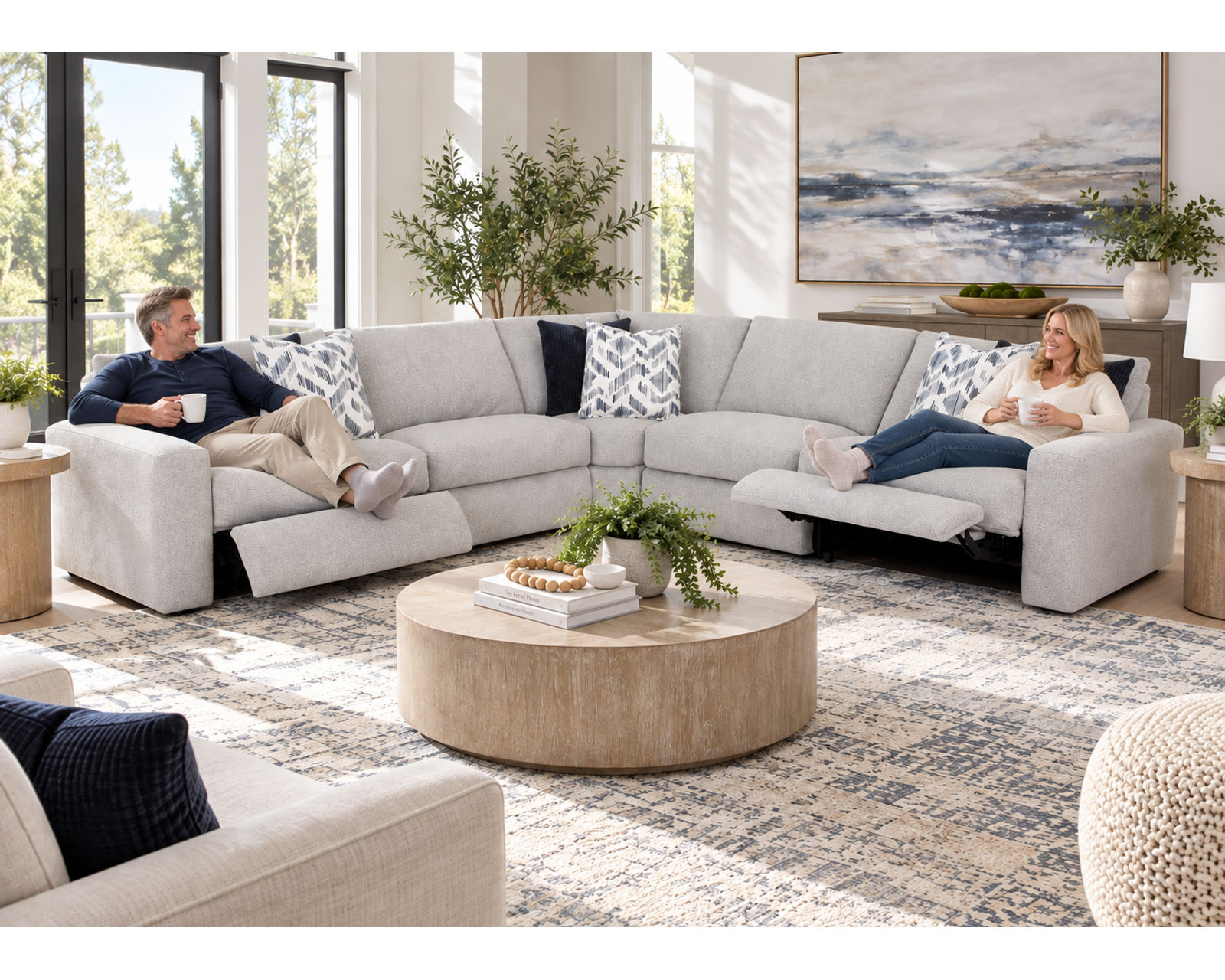Toronto 400 Modular Wide-Seat Power Reclining Sectional (Wide-Seat Comfort. Power Reclining. Designed Around You) 3 colors - Stretch Out. Power Back. Settle In.