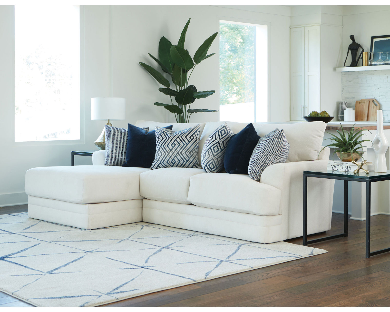 Polaris Modular Sectional (Never Fear Performance Fabric) Includes Pillows - Sectional Layout A: 