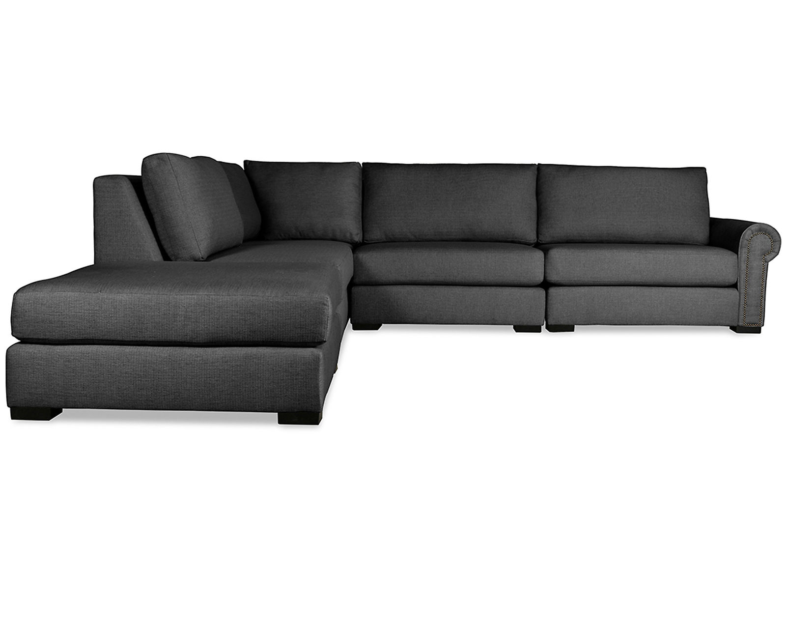 Sylviane 5 Pieces Modular Sectional (Choice of Colors) - Sylviane 5 Pieces Modular Sectional in Charcoal