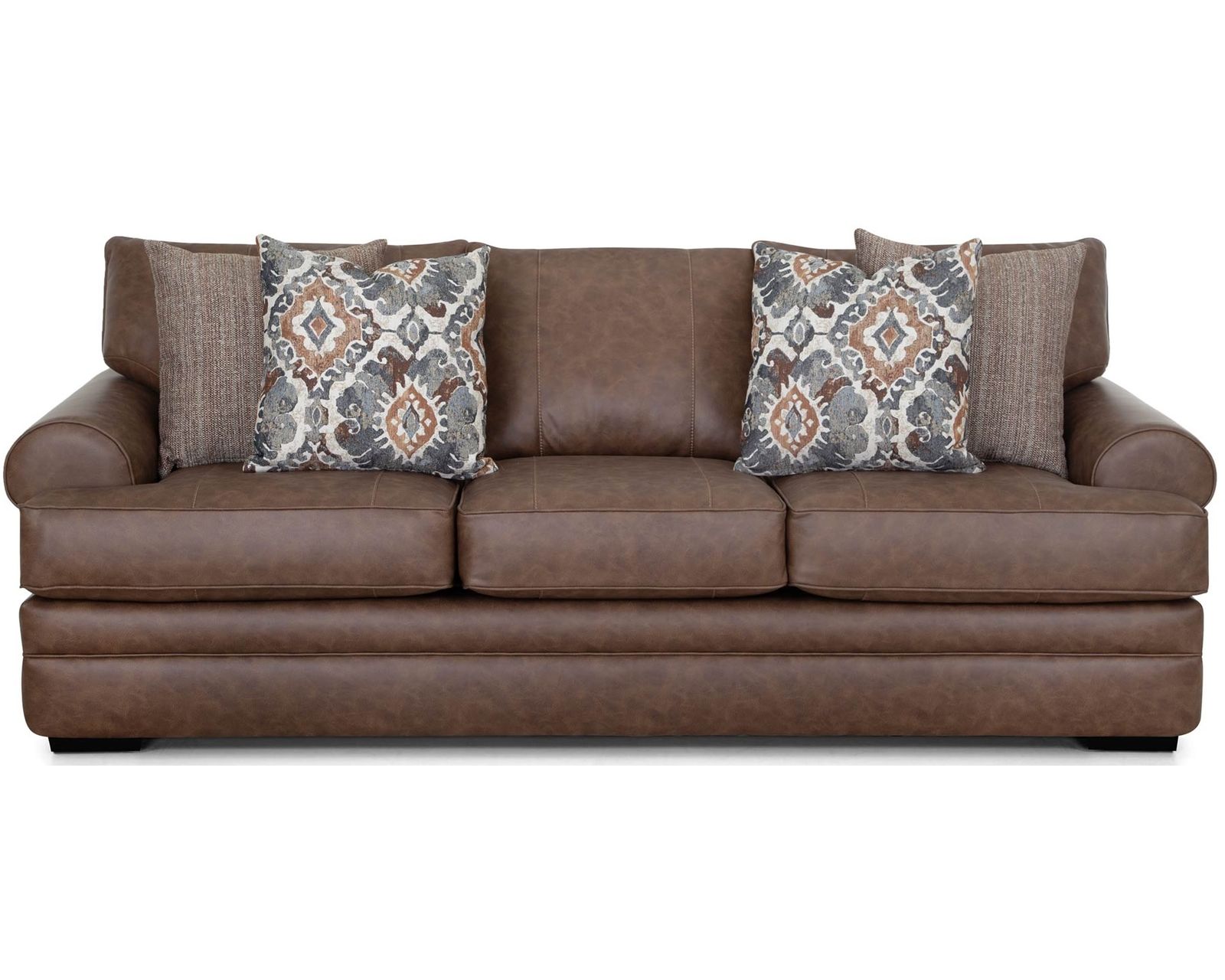 Langston 97" Sofa (Rich Leather-Like Style. Relaxed Comfort)