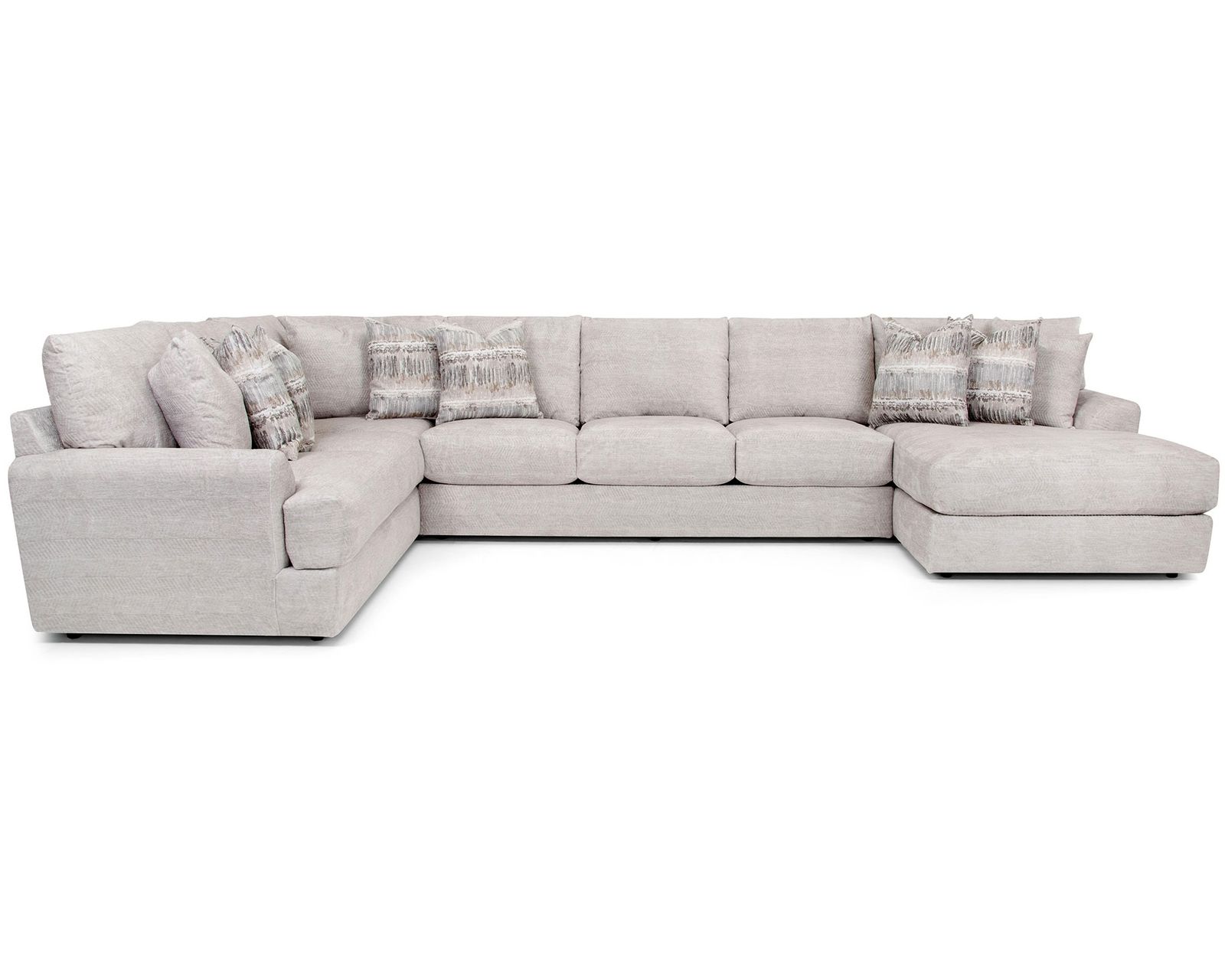 Nash 945 Three Piece Chaise Sectional (EXTRA-LARGE 168" CHAISE SECTIONAL — BIG ON SPACE. EVEN BIGGER ON COMFORT) - Includes all Accent Pillows