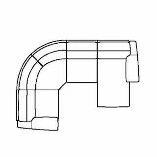 Layout C:  Four Piece Chaise Sectional 75" x 108" (1 recliner)