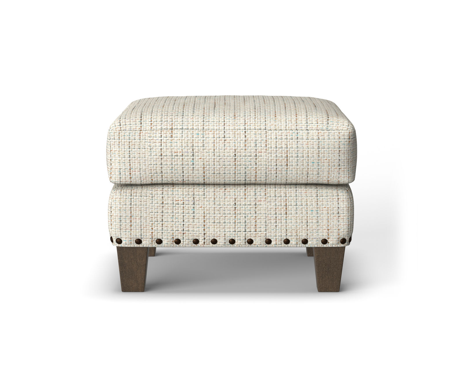 Gianna 7824 Chair (+100 fabrics) - Gianna 22" x 29" Nail Head Ottoman