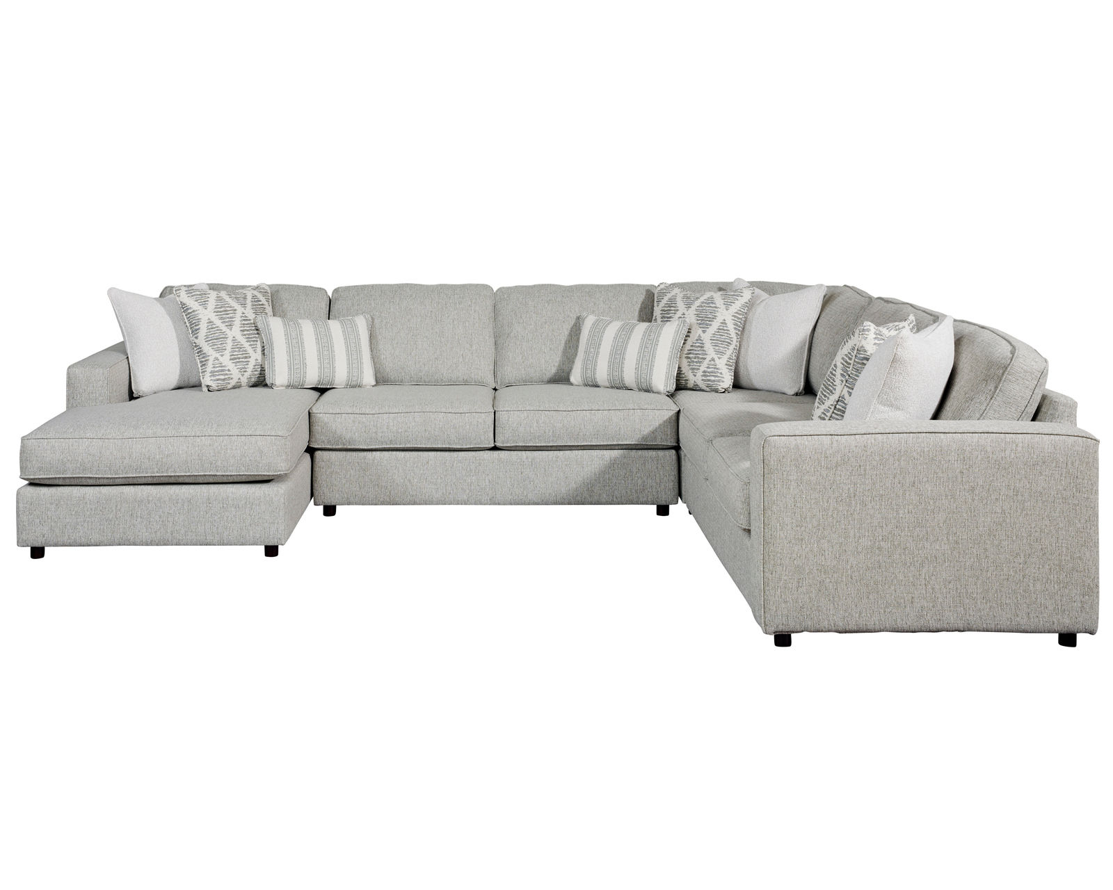 Durango Foam Four Piece Chaise Sectional - performance fabric (includes pillows) 137" x 107" - (a) Durango Foam Four Piece Sectional - 137" x 107"