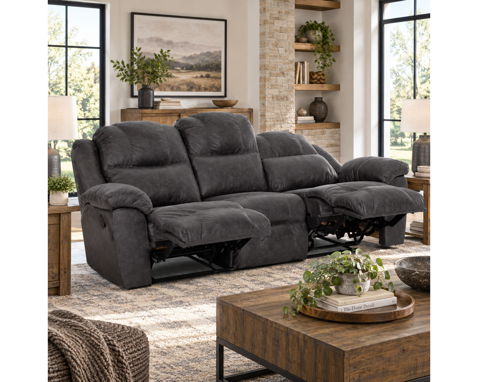 Castello 92" Reclining Sofa (A Best-Selling Favorite. Plush Comfort with a Distinctive Crowned Design) - Where Strength Meets Comfort.