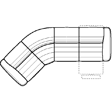 Layout B: Four Piece Reclining Sectional 84" x 141" (one recliner)