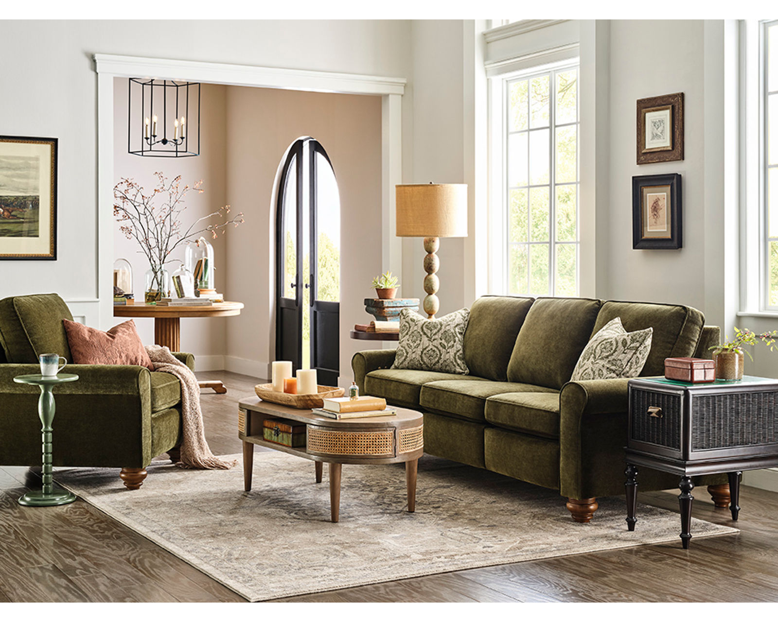 Weston 88" Power Incliner Sofa (+100 fabrics) 3 wood finishes - Relax Better with Furniture Built to Last.
