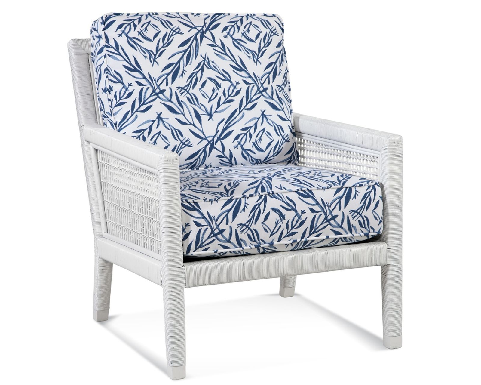 Pine Isle 76" Rattan Sofa Tan (+28 finishes +69 fabrics) - Pine Isle Rattan Chair