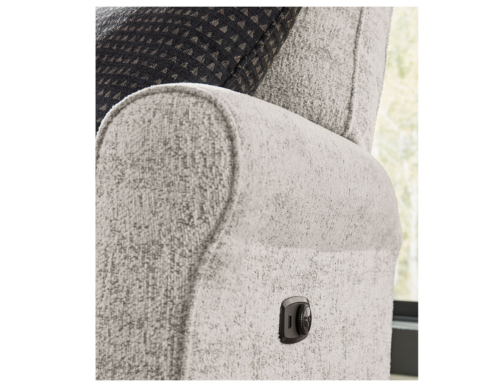 Josey Double Reclining Console Loveseat (+100 fabrics)  - Comfort Dial brings convenience to our Power Tilt Headrest models. 