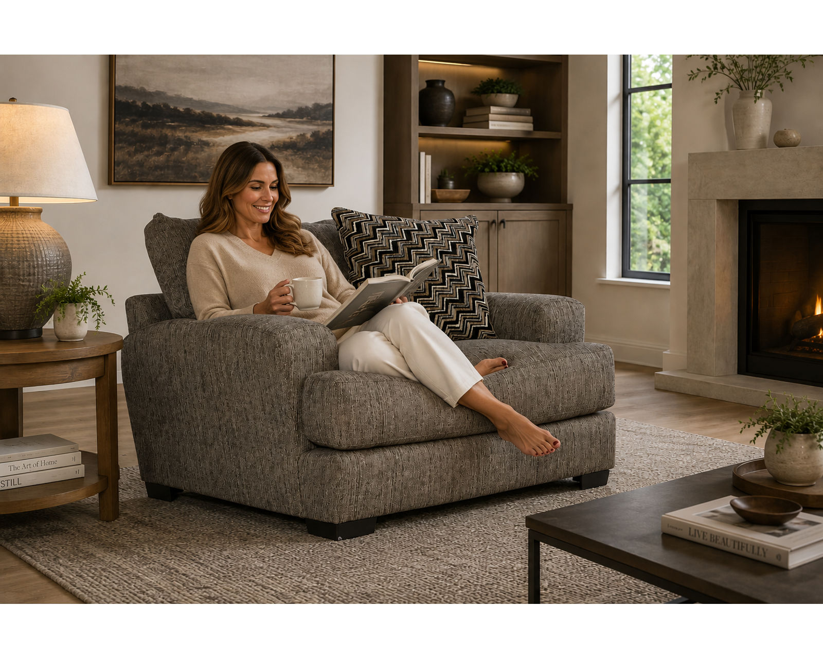 Ava 90" Sofa  (Includes Pillows) - 2 colors - USB charging