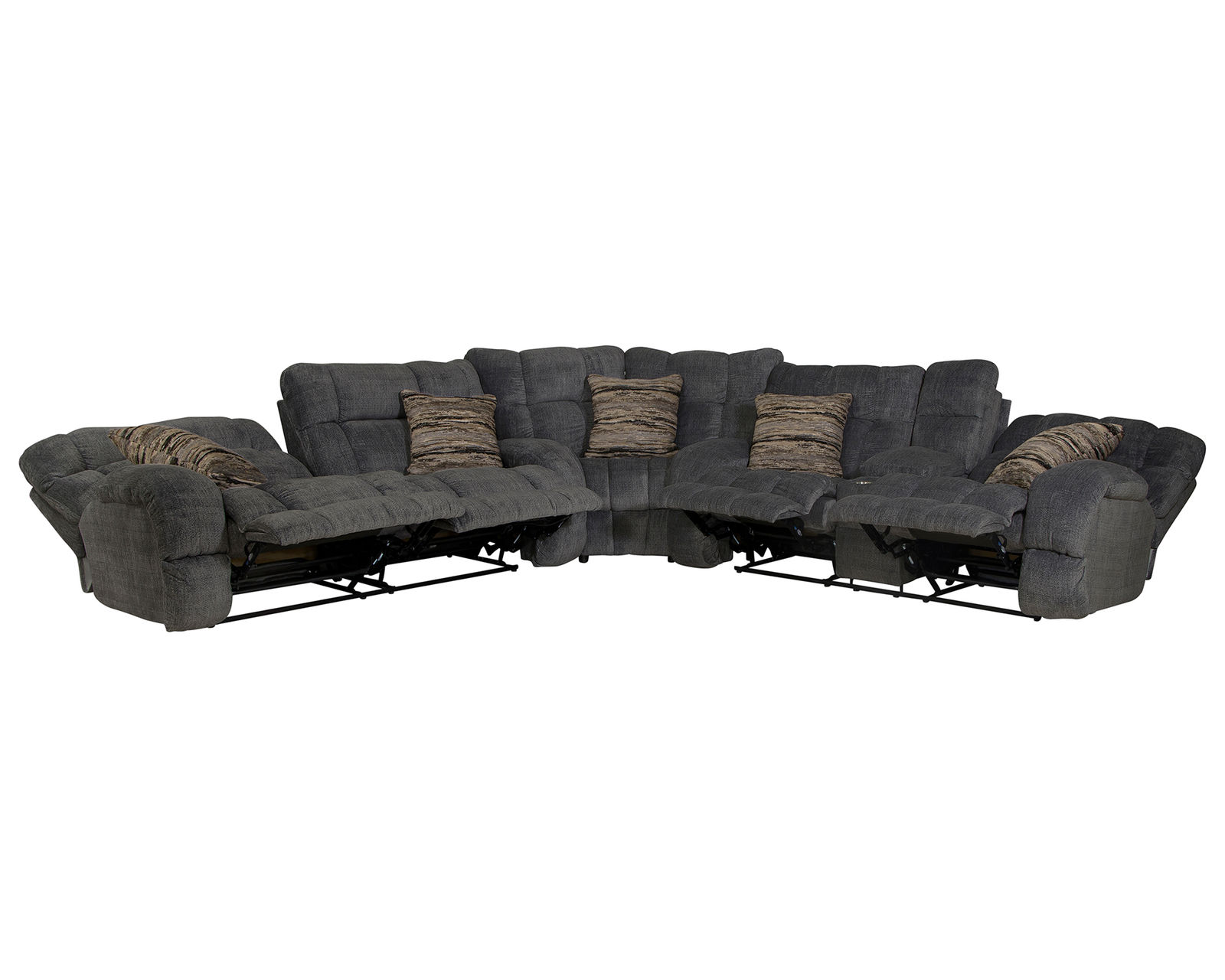 Ashland 3-Piece Wide Seat Lay Flat Reclining Sectional (two colors) - Stretch Out in Lay Flat Comfort